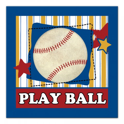Play Ball Baseball Wall Art