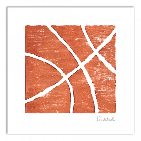 Basketball Lines Wall Art