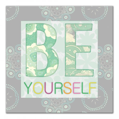 Be Yourself Teal Wall Art