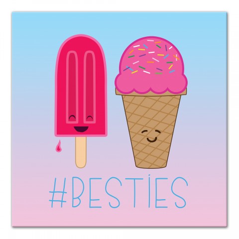 Besties Dessert Smile Wall Art