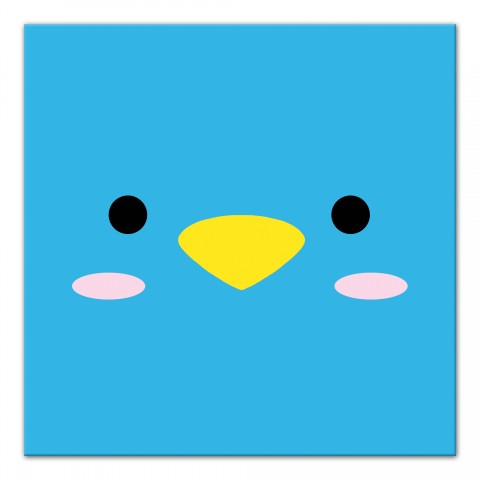 Blue Bird Face Wall Art