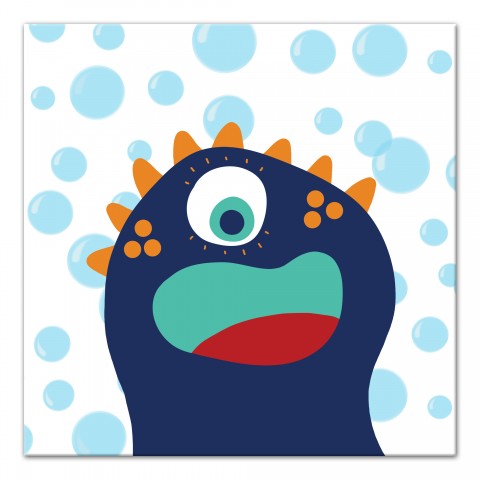 Blue Sea Monster Wall Art