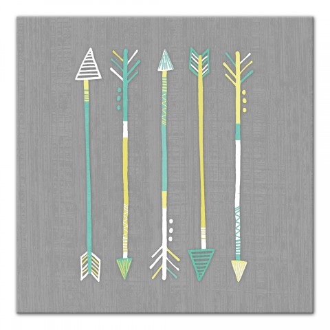 Arrows Blue Green Yellow Wall Art