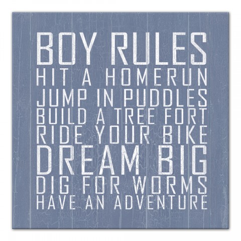 Boy Rules Wall Art
