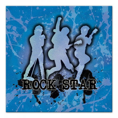 Rock Star Blue Wall Art