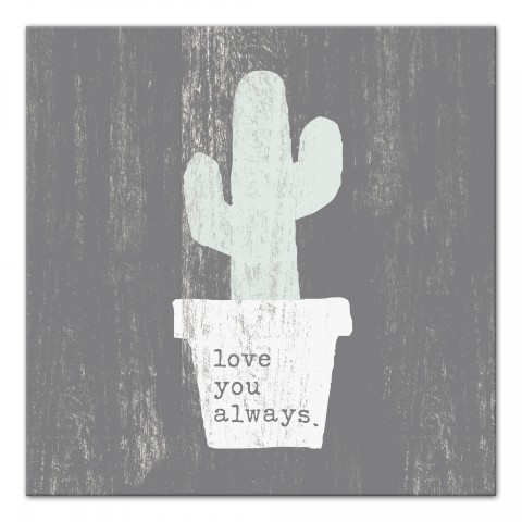 Love You Always Cactus Wall Art