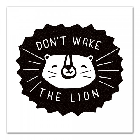 Don't Wake The Lion Black   Wall Art