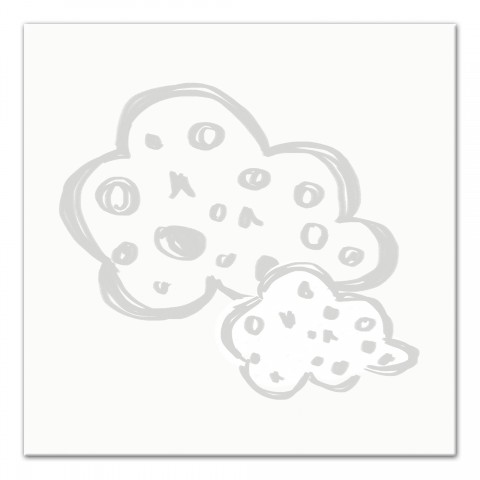 Double Clouds Light Grey   Wall Art