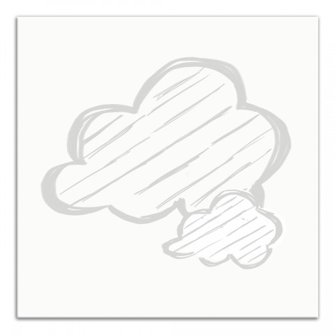 Light Gray Striped Clouds Wall Art