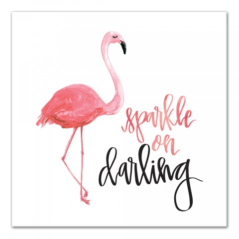  Flamingo Sparkle On Darling Wall Art