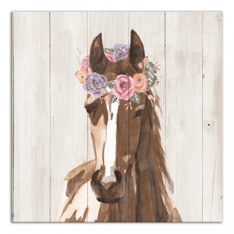 Flower Crown Horse Wall Art