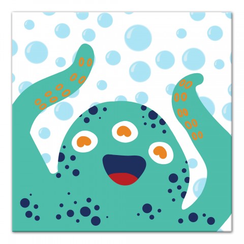 Green Sea Monster   Wall Art