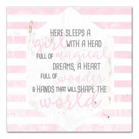 Here Sleeps A Girl   Wall Art