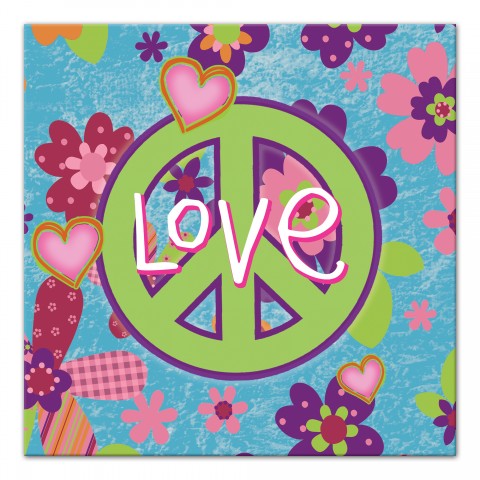 Love Peace Sign Wall Art