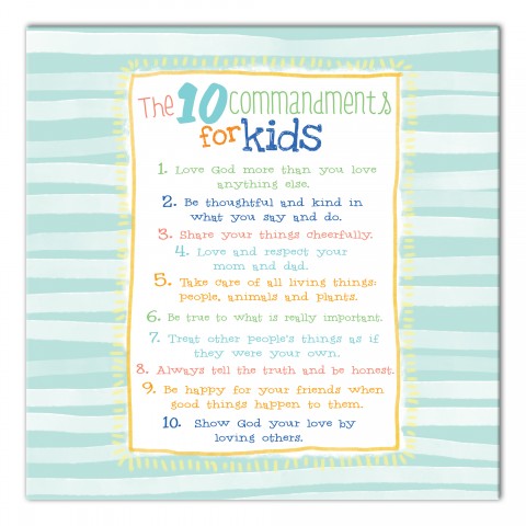 Kids Ten Commandments Fun   Wall Art