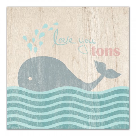 Love You Tons Whale Wall Art