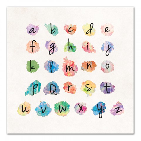 Watercolor Alphabet Wall Art