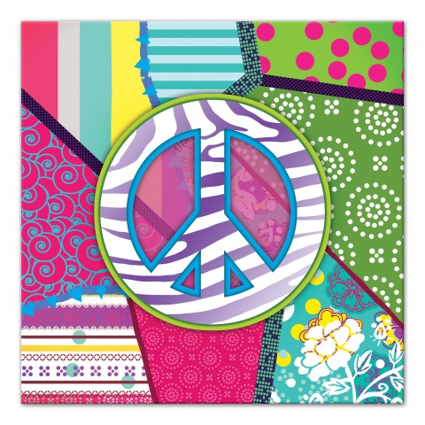 Patterned Peace Sign Wall Art