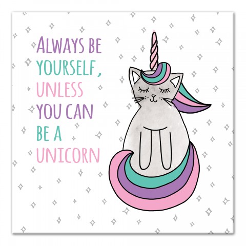 Be a Unicorn Cat Wall Art