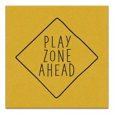 Play Zone Ahead Sign Wall Art
