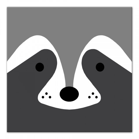Raccoon Face Wall Art