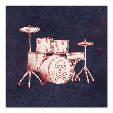 Rocker Drums Wall Art