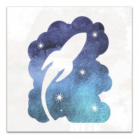 Rocket Through Space Wall Art