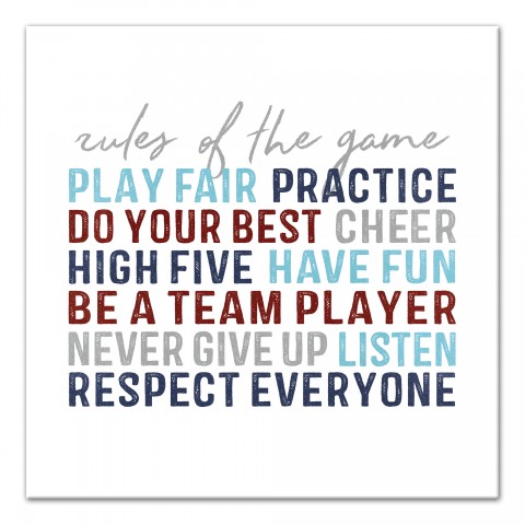 Rules Of The Game Wall Art
