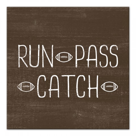 Run Pass Catch Football Wall Art
