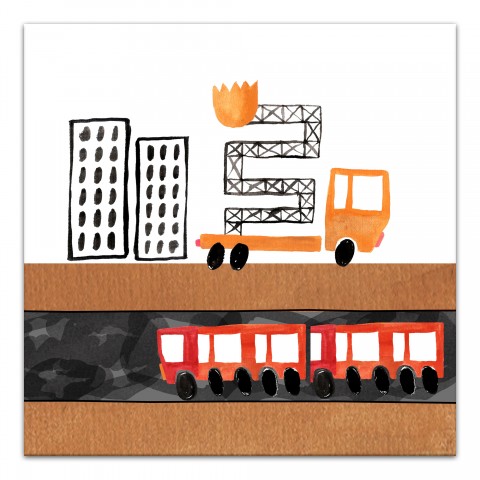 City Building  Wall Art