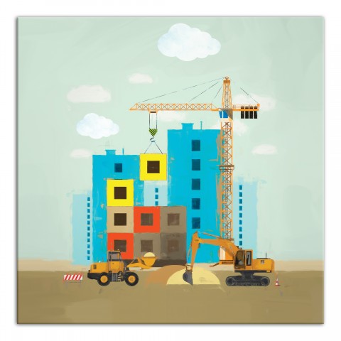 Construction Site  Wall Art