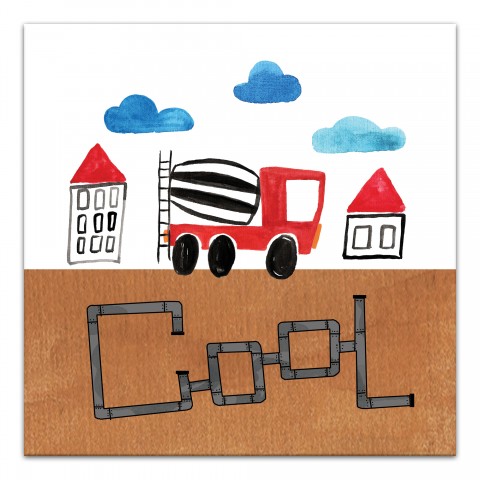 Cool Hand Drawn Truck Wall Art