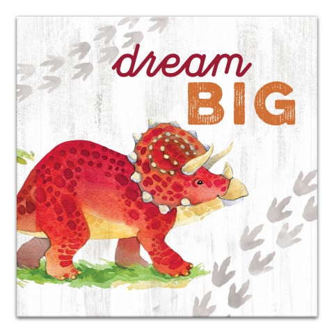 Triceratops Dream Big  Wall Art