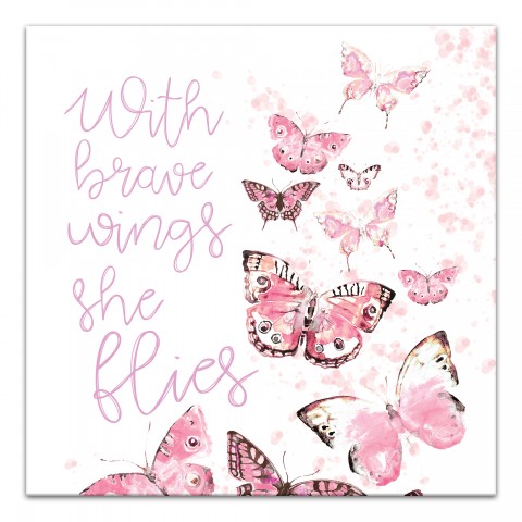 With Brave Wings She Flies Wall Art