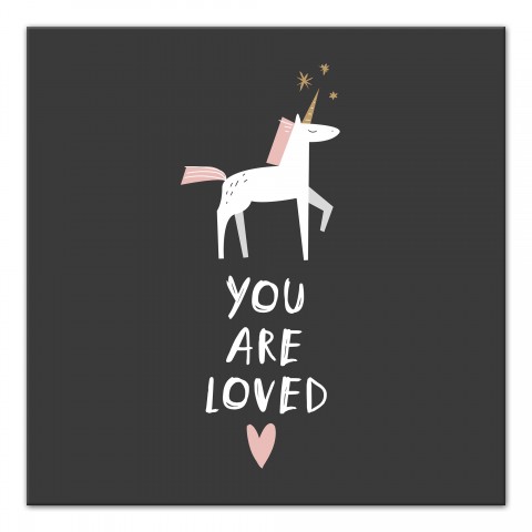 You Are Loved Unicorn Wall Art