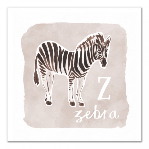 Watercolor Zebra Wall Art