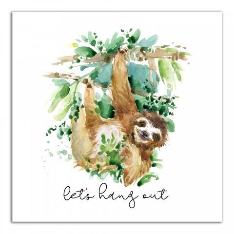 Let's Hang Out Sloth Wall Art