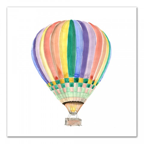Watercolor Hot Air Balloon Wall Art