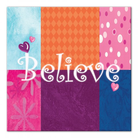 Patterned Believe Wall Art