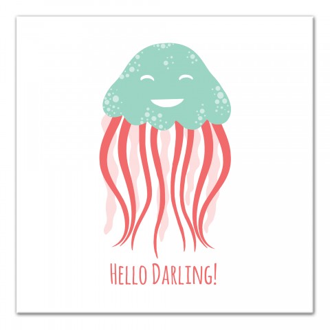 Hello Darling Jellyfish  Wall Art