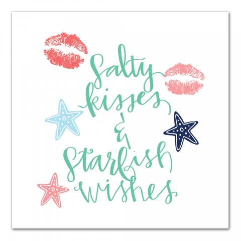 Salty Kisses Starfish Wishes Wall Art