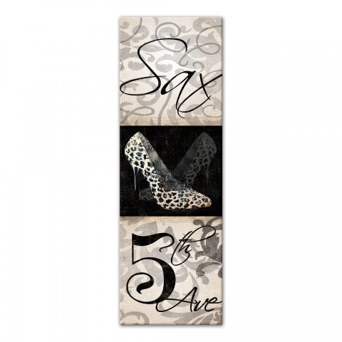 Sax 5Th Ave Shoe 12x36 Canvas Wall Art