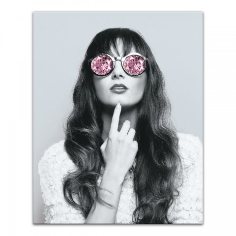 Glam Shades Pink  16x20 Canvas Wall Art