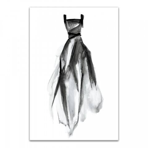 Watercolor Long Dress 20x30 Canvas Wall Art