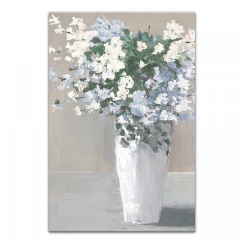 Impasto Sage Flower Bouquet 20x30 Canvas Wall Art