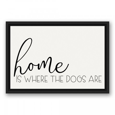 The Dogs Are 18x12 Black Floating Framed Canvas