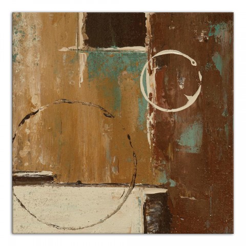 Brown Abstract Painting 24x24 Canvas Wall Art