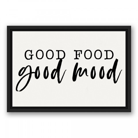 Good Food 18x12 Black Floating Framed Canvas