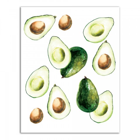 Avocados Bunch 11x14 Canvas Wall Art