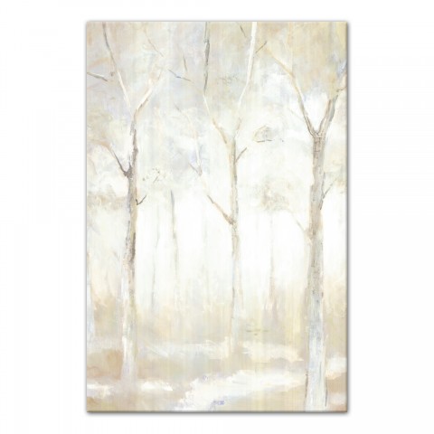 Neutral Yellow Ghost Trees 20x30 Canvas Wall Art